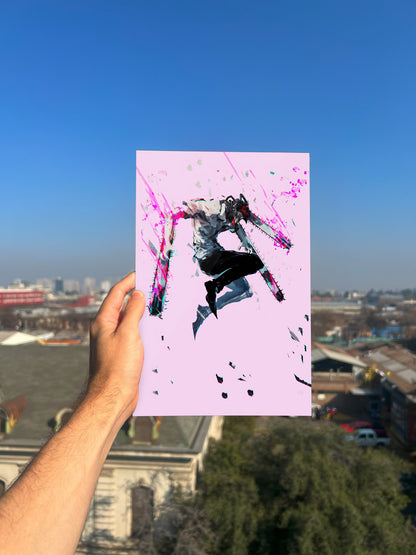 Cuadro metálico - Chainsaw - Monotono