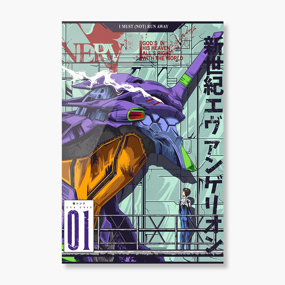 Cuadro metálico - Evangelion EVA - 01 - Monotono