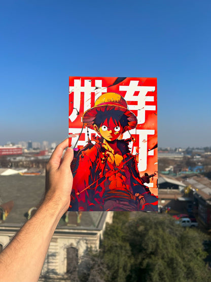 Cuadro metálico - One Piece - Monotono