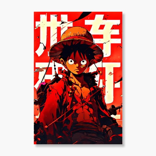 Cuadro metálico - One Piece - Monotono